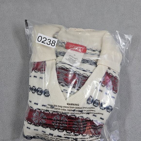 Vintage Esprit Sweater Womens Medium Snowflakes Christmas Wool Blend Preppy - Picture 11 of 11